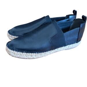 BALENCIAGA | Men's Black Leather Espadrilles Size 42 / Size 9 withTopy Sole